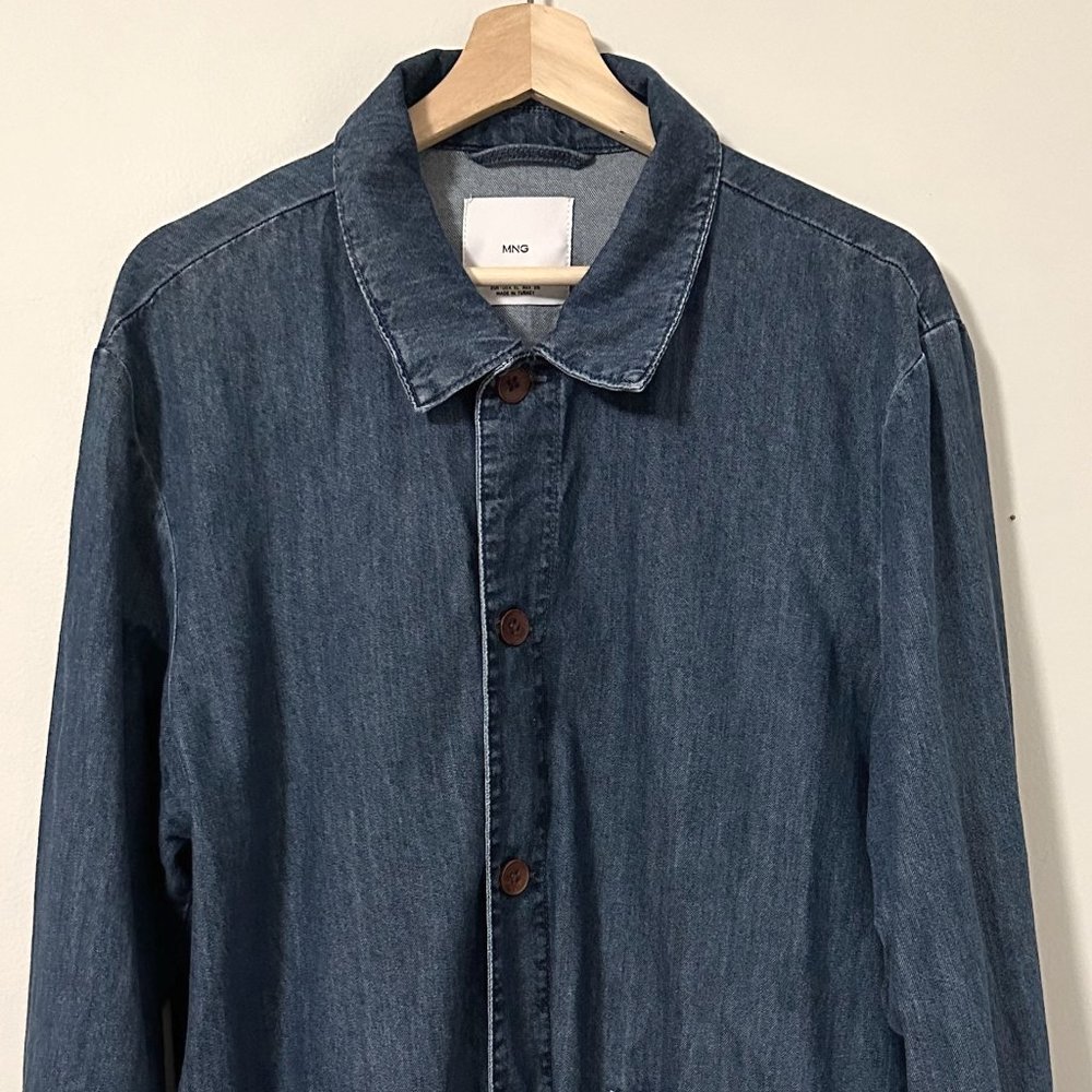 Mango Cotton Demin Workwear Style Jacket XL